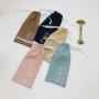 Custom Colorful Cotton Linen Gift Scraping Device Packaging Bag Logo Printed Drawstring Makeup Jewelry Cotton Pouch