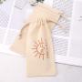 Custom Logo Printing Organic Small Cotton Sunscreen Cosmetic Packing Drawstring Bag Recycled Soild Gift Cotton Muslin Pouch