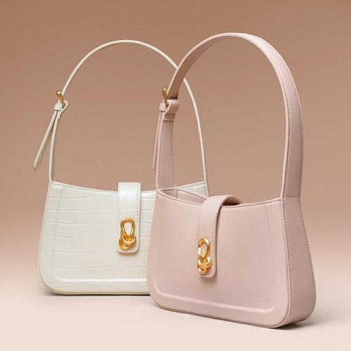 Personalized Custom Logo PU Vegan Leather Women Shoulder Bags Daily Style Ladies Hobo Bags Fashion Women Shoulder Bags