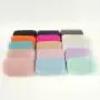 RTS Hot pink zipper cosmetic bag embroidery letters make up bag chenille letter patches nylon pouch nylon bag