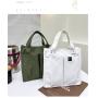 Gelory New Arrivals Multifunction Portable Practical Solid Color Stitching Lunch Bag Canvas Tote Bag With Multi-pocket