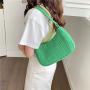 Wholesale New design candy color luxury ladies hand bags female  Ruched nylon bags chain sling bags for women crossbody