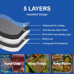 OEM Wholesale Cooler Bag Insulated Lunch Bag Lunch Box Large Leakproof Soft Sided Portable Cooler Bag