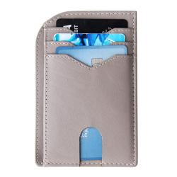 Top grain cow leather RFID FEATURE front pocket card holder FOR MEN