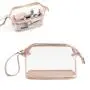 Gelory High Quality Travel Clear Makeup Bag Customized Logo Transparent Plastic PVC Zipper Cosmetic Toiletry Bag Waterproof