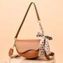 2024 New Fashion Korean Version Portable Underarm Saddle Bag Lady's Simple Casual Shoulder Messenger Bag Light Luxury for Women