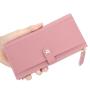 ZR200 New Women's Long Wallet Korean Version Three-fold Buckle Wallet Large-capacity Multi-position Zipper Handbag Purse