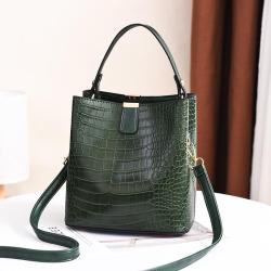 CCF631 Crocodile Pattern Bucket Handbags Famous Brands PU Leather For Women Shoulder Bag Fashion Single Shoulder Crossbody Bag
