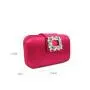 Wholesale Luxury Diamond Rhinestone Buckle Satin Ladies Evening Bag Wedding Clutch Purse Fancy Custom Minaudiere Womens Clutches