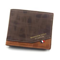 ZWY279 New Hot Gold Printed Hinge Men Short Wallet Wholesale PU Lightweight Frosted Card Case Daily Business Simple Money Clip