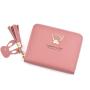 OEM141 Fashion Small Female Purse Short Purse Lady Letter Zipper Short Clutch Wallet Solid Vintage Matte Women Wallet