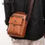 GW051 Single Shoulder Crossbody Bag Men Bag New Leather Briefcase Handbag Backpack PU Business Youth Vertical Boy Shoulder Bag