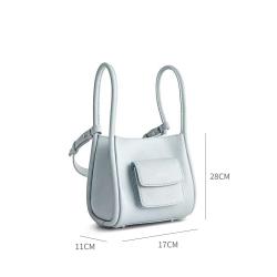 2024 New Design Large Real Leather Bucket Shoulder Bag For Women Lady Luxury Vegan Leather Handbag For Women