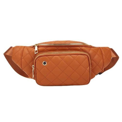2024 Customized Embroidery PU Leather Fashion Fanny Pack For Unisex Crossbody Bag