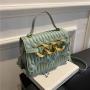 Korean Sling Solid Color Bag Women's 2022 New Chain Women's Bag Fashion Single Shoulder Messenger Small Square Bag