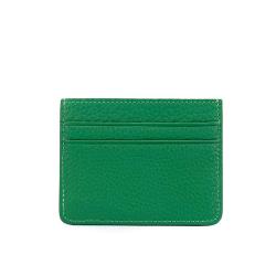Ultra Thin Slim Mini Small Portable Men's Card Wallet Imported Litchi Pattern Genuine Leather Embossed Logo Credit Card Holder