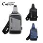 Customized Luxury Designer Mobile Cell Phone Usb Charging Sport Male Crossbody Chest Bag With Logo