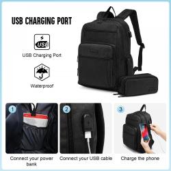 LOVEVOOK waterproof Work Teacher/Nurse Backpack Business Backpack 15.6 Inch College Bookbag for Men Women Travel Laptop Backpack