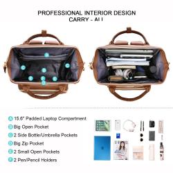 LOVEVOOK 2022 OEM ODM Soft PU Leather Travel Backpack Purse Custom Mens School bags 14 15.6 17 inch Large Laptop Backpacks Women