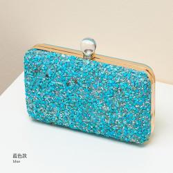 New Rainbow Shell Diamond Evening Bag Luxury Crystal Shiny Makeup Bog Famous Brands Handbags sac tendance 2024
