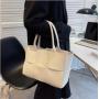 New Large Capacity Tote Bag National Large Checked Single Shoulder Crossbody Design Button Leather Polyester Cotton Summer Use