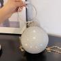 CCF708 Women's Round Ball Shaped Dinner Bag Rhinestone Chain Shoulder Bag For Women  Evening Luxury Clutch Bags For Party