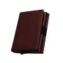 Smart quick card release leather card wallet slim storage aluminum card holder RFID Blocking