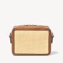 Fashion Mini Ladies Hand Bag Small PU Leather And Straw Handbags Shoulder Crossbody Bags Square Box Shape