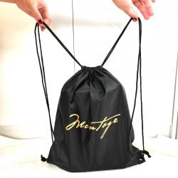 Custom Logo Printing Foldable 210 D Fabric Nylon Backpack Polyester Travel Drawstring Bag