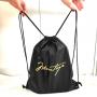 Custom Logo Printing Foldable 210 D Fabric Nylon Backpack Polyester Travel Drawstring Bag