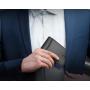 Customs Wallet Men Elegant Slim Wallet with Money Clip Unisex Multi Pockets Fashion Soft Grain Leather Wallet