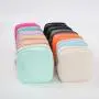 RTS Stock 18 Colors Nylon Waterproof Personalized Embroidery Chenille Patches Women Lady Travel Makeup Pouch Small Cosmetic Bags