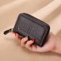 New Minimalist Organ Wallet Leather Wallets For Men & Women Credit Card Holder Zipper Around Money Clip Business Wallet