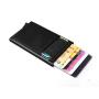 RFID Blocking Minimalist Business Credit Card Wallet with Elastic Pocket Slim Pop up Card Holder Wallet for Men