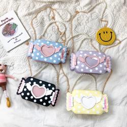 Custom single shoulder straddle Tote Bag Candy cute pearl decorative zipper chain niche design plus logo