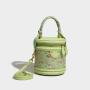 2024 Custom Printed Vegan Leather Bucket Bag For Women Ladies Fashion Handbag