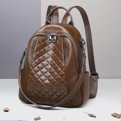 Genuine Leather Backpacks Ladies Travel Bag Fashion Design Business School Laptop Backpack For Women