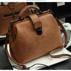 ZR309 2023 New Vintage Doctor's Bag Cross Shoulder Women's Handheld Shoulder Bag Frosted Leather Women's Bag