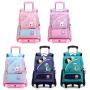 ZR897 Children's Trolley Backpack Kids Schoolbag Cute Cartoon Girl Detachable High Quality New Fashion Boy School Bag