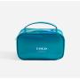 Custom Made Portable Handheld Toiletries Pu Leather Make Up Bag Portable Daily Cosmetic Bags For Women