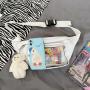 PVC transparent window pin display chest bag waist bag custom ita bag manufacturer