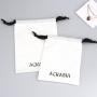 Custom Logo Printing White Cotton Linen Dust Bag For Gift Packaging Drawstring Cosmetic Cotton Makeup Pouch