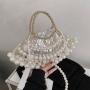 New style acrylic pearl handbag bag shell ladies evening bag chains crossbody bag handbag for women