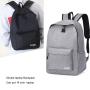 Customize Lightweight minimalist unisex  laptop bag Casual travel Backpack Solid color Oxford cloth student bag