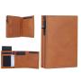 Aluminum Mens Wallet Card Holder Leather Wallet Pop Up Wallet RFID Blocking Slim Minimalist Large Capacity 14-18 Card Capacity