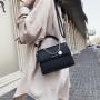 HandBags Luxury  Fashion Solid Color Portable New Korean Messenger Bag Single Shoulder Bag Women's Thread Zipper Square Bag