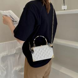 2022 Ladies Designer Bags Fashion Lattice Gold-tone Hardware Scarf Evening Purse Trendy  Single Chain Cross Body Shoulder Bag
