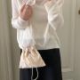 Fashion small Nylon Cross body bag women Drawstring fold soft mini Shoulder bag for mobile phone bags crossbody