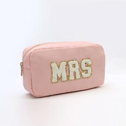Luxury Toiletry Zipper Storage Eco Portable Stock Multi Colors Low MOQ Nylon Large Travel Cosmetic Pouch Bag Makeup Organizer