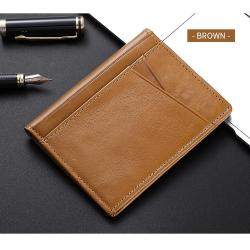 ZR231 Men's Oil-cured Cattle Pickup Bag Multi-card RFID Real Cattle Pickup Bag Bank Card Bag Certificate Set
